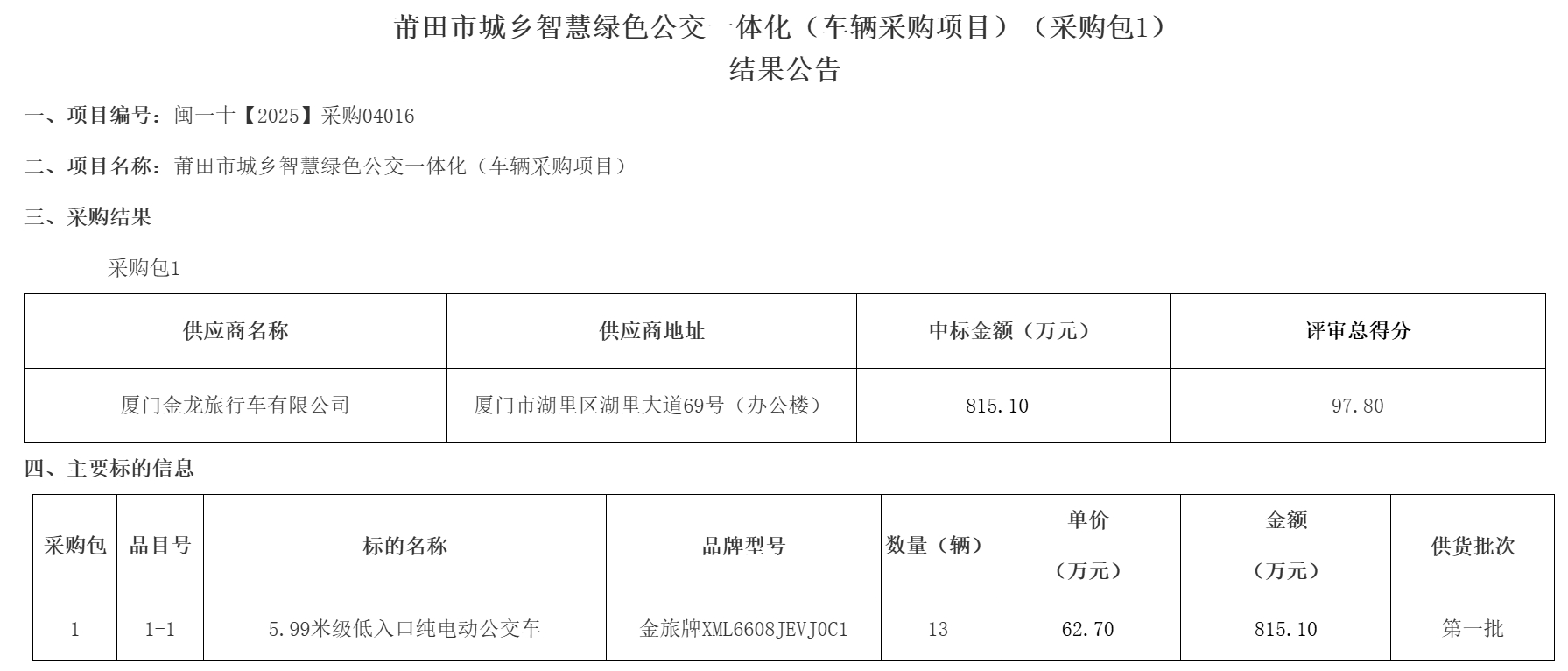 2.7億招標(biāo)大單塵埃落定！289輛客車項(xiàng)目由這3家企業(yè)瓜分(圖1)