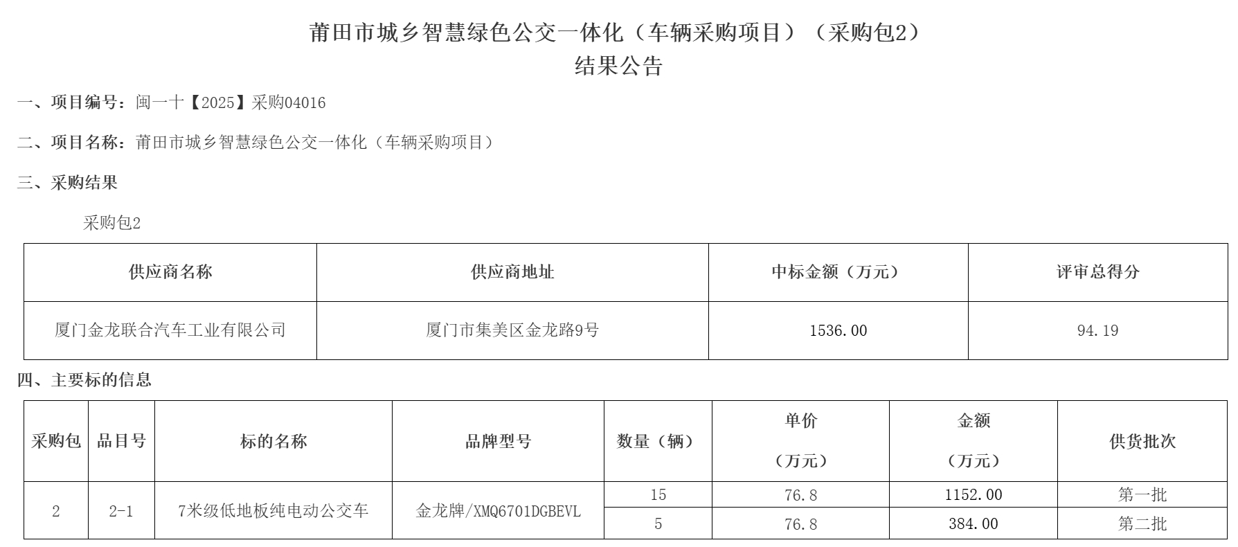 2.7億招標(biāo)大單塵埃落定！289輛客車項(xiàng)目由這3家企業(yè)瓜分(圖2)