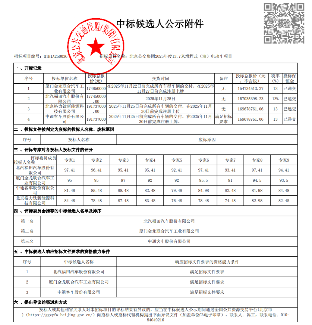 中标丨600辆客车招标大单，TA将独揽？(图4)