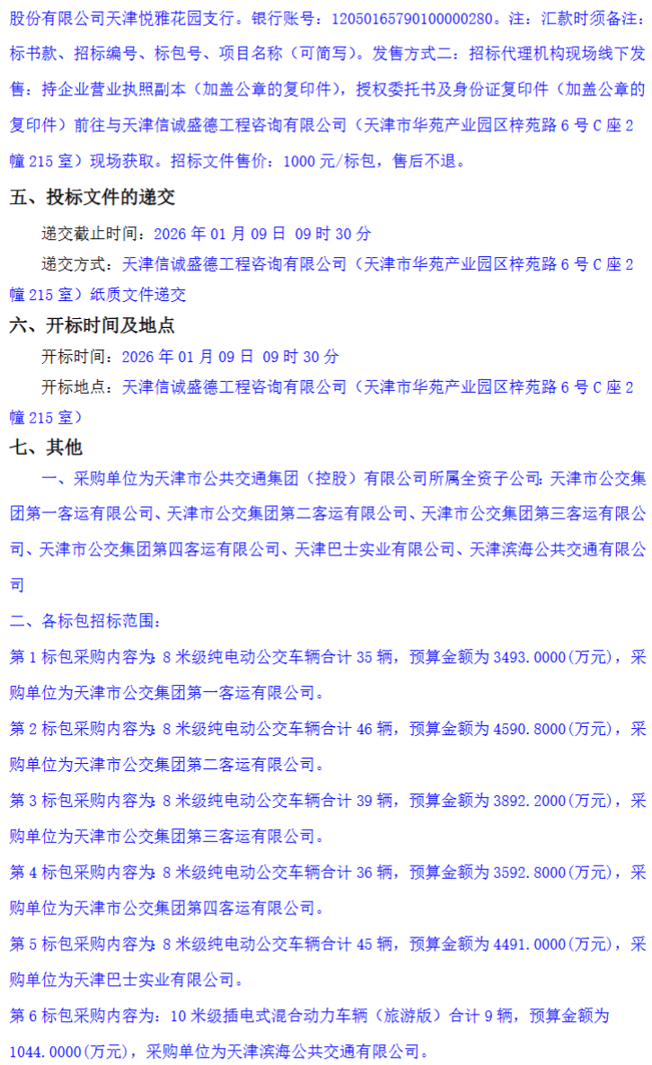 招标丨超4.55亿采购450辆公交车(图15)